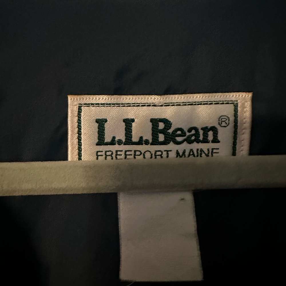 Vintage LL Bean Navy Snowflake Sherpa Fleece Coat - Women’s Large - Picture 4 of 10